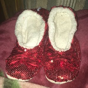 Snoozies Red Ruby Slippers large